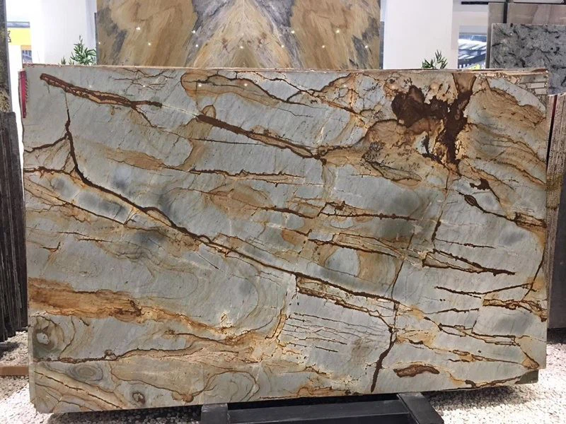 Blue Mare Quartzite Book Matched Wall