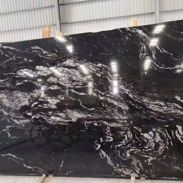 Polished Cosmic Black Granite Slabs (4)